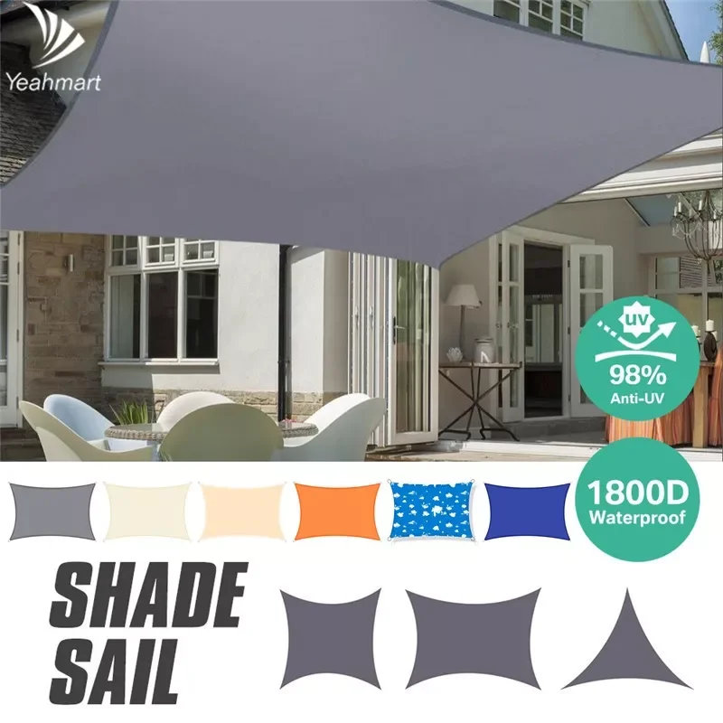 

NEW2023 Waterproof Sun Shade Sail 98%UV block Canopy Awning Triangle Rectangle 3m*3m/3.6m*3.6m/2m*3m/4m*3m FOR Garden Lawn Patio