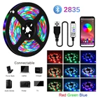 Светодиодная лента RGB с Bluetooth, светодиодные лампы для декора комнаты, лампа 2022 для кухни, сада, свадебного декора, неоновые лампы для спальни