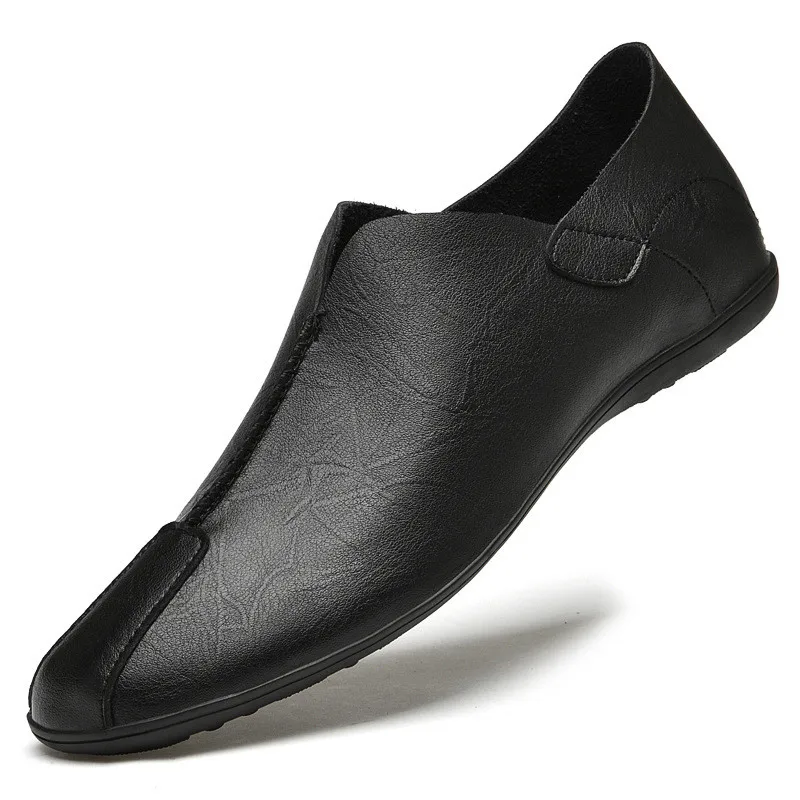 

Mens Shoes Vintage Classic Slip On Mens Shoes round Toe Outdoor Autumn moccasins suede leather Trendy Party Man Loafers Shoes