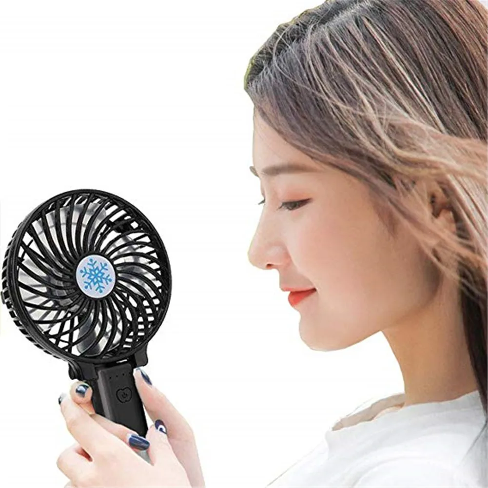 

Portable USB Rechargeable Fan Mini Handheld Air Cooling Fan Desktop Ventilation Fan 4 Modes For Travel Outdoor Cooler Summer