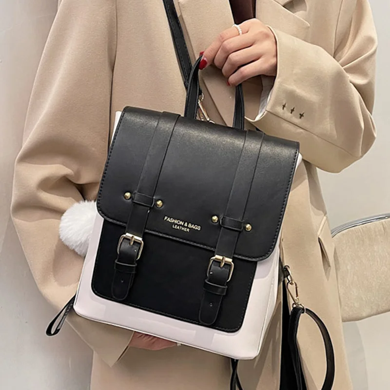 

Fashion Women Backpack Female High Quality Leather Small Book School Bags for Teenage Girls Sac A Dos Travel Rucksack Mochilas