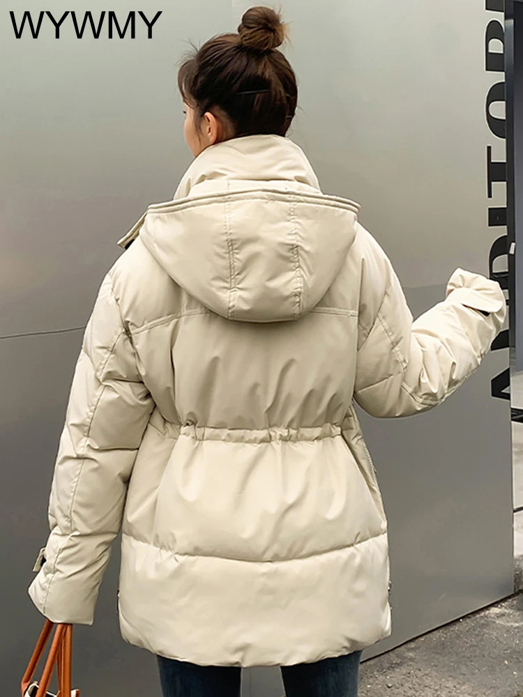 Winter Jacket Women Parkas Hooded Cotton-Padded Coat Women's Korean Version Candy Color Loose Warm Down Cotton Padded Jacket