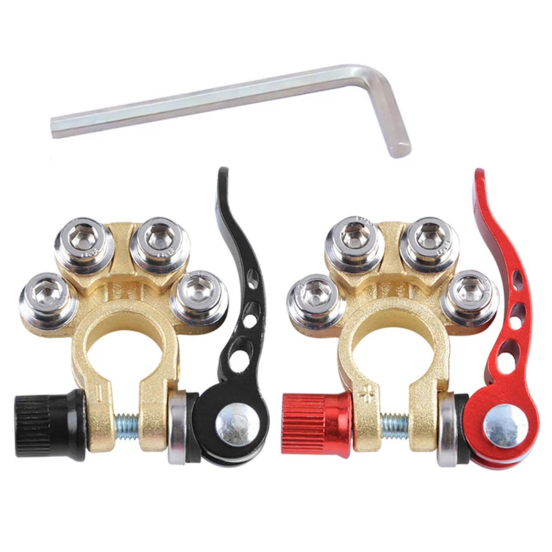 

1 Set 12V 24V Car Battery Terminal Wire Cable Clamp Terminal Quick Disconnect Shut-Off Connectors For Car Auto Accessories