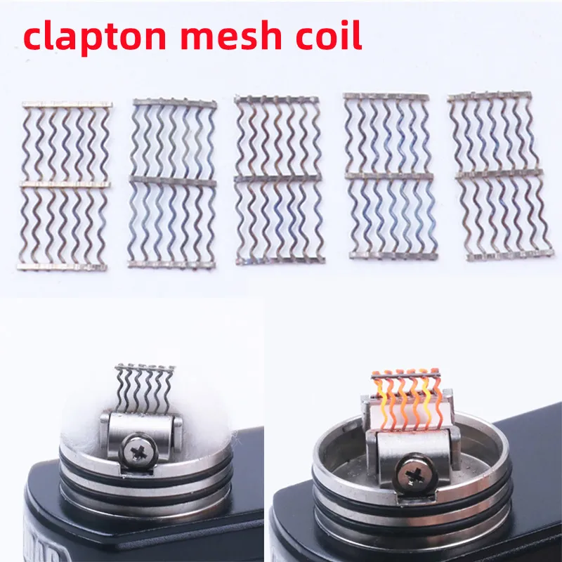 

5pcs A1&Ni80 Clapton Mesh Coil 0.2ohm for Wotofo Profile RDTA 1.5 RDA Kylin M Replacement Heating Wire DIY