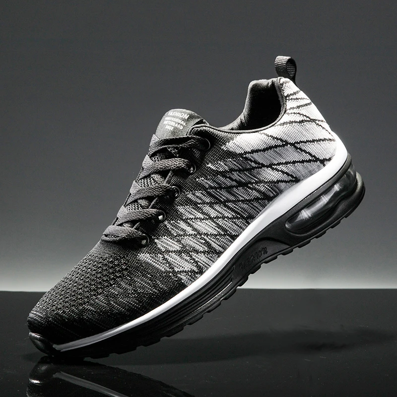 Fashion Couple Sneakers Men Light Breathable Air Cushion Running Shoes Women Lace Up Tennis Shoe