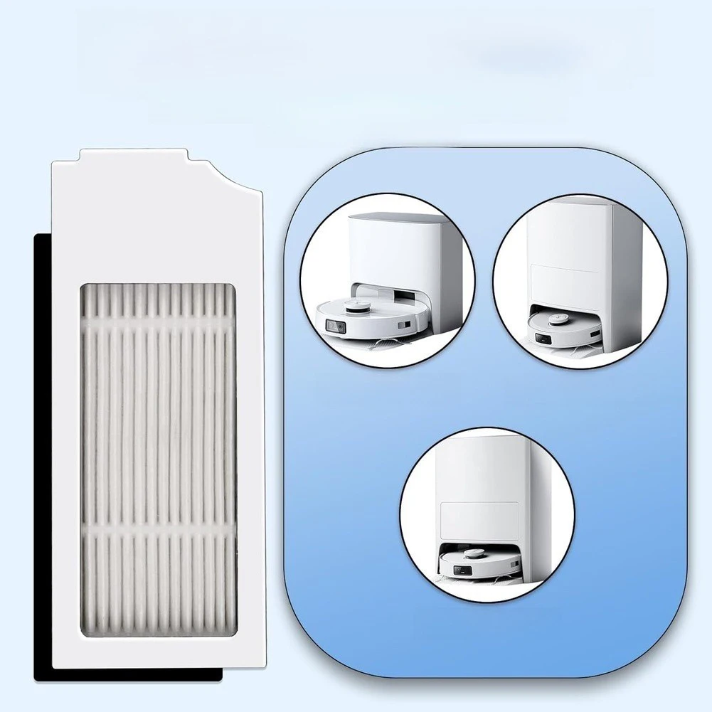 Фото Сменные фильтры для роботов-пылесосов ECOVACS DEEBOT N20 Plus, T10, Omni X1, Yeedi C12 Pro: высокоэффективное улавливание пыли №1