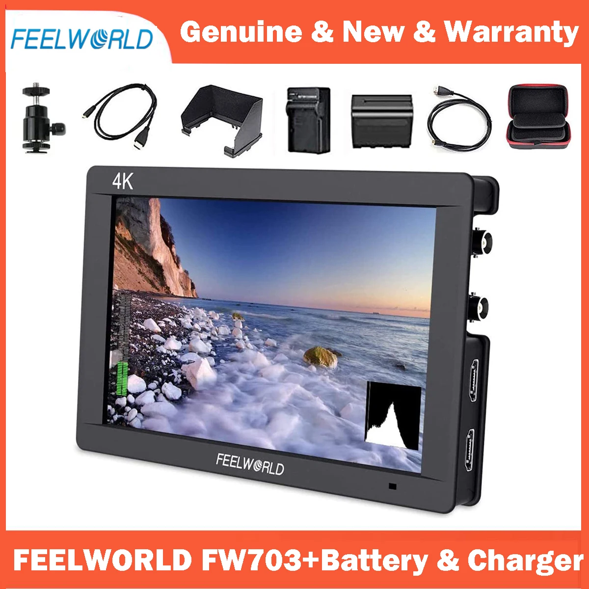 

Feelworld FW703 3G SDI 4K HDMI Camera Field Monitor 7 Inch IPS Full HD 1920x1200 Portable DSLR Monitor for Sony Nikon Canon