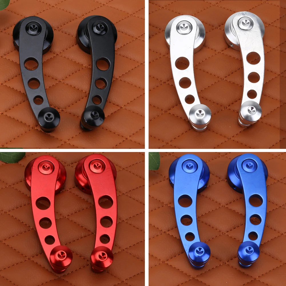 2Pcs Aluminum Alloy Universal Car Window Close Hand Crank Handle Winder Riser Replacement Manual Auto Glass Closer - купить по