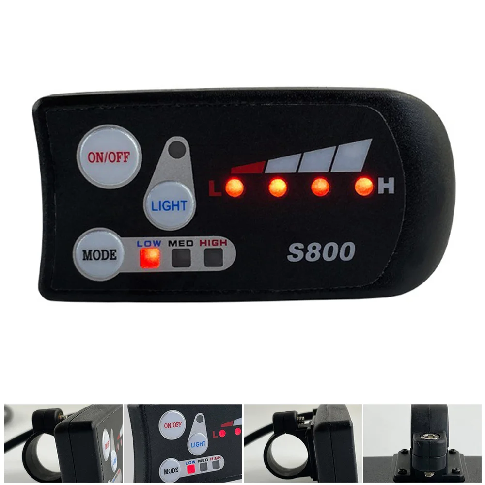 Electric Bicycle 36V48V S800 LED Control Panel Display 5 Pin Waterproof Connector For Ebike Waterproof Plug LED-S800 Display