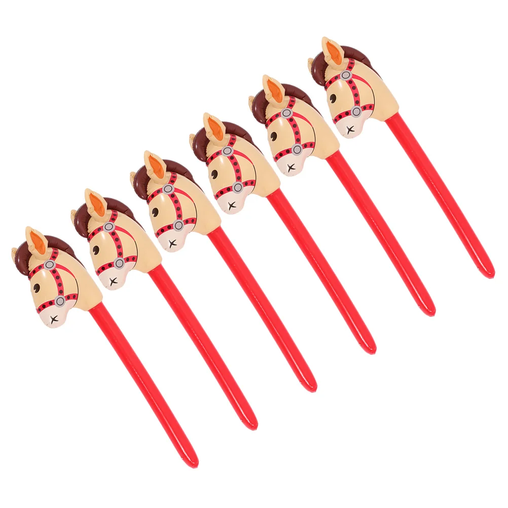 6 шт. палочка с головой лошади реквизит для детские игрушки надувные сувениры