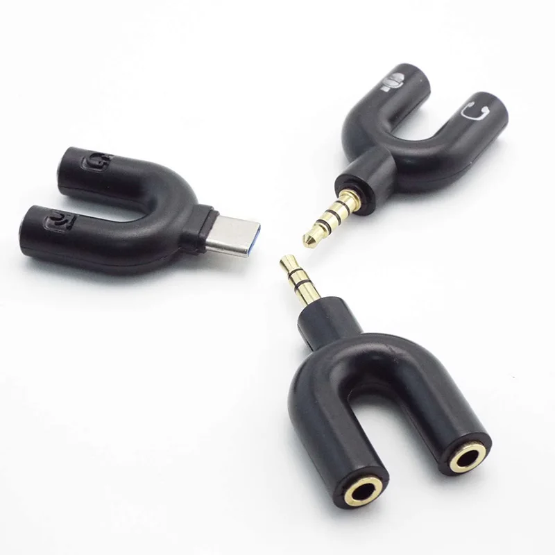 3.5mm jack microphone converter For Xbox One Audio Adapter Headset Headphone Mic Type C Splitter for PS4 PC Laptop |