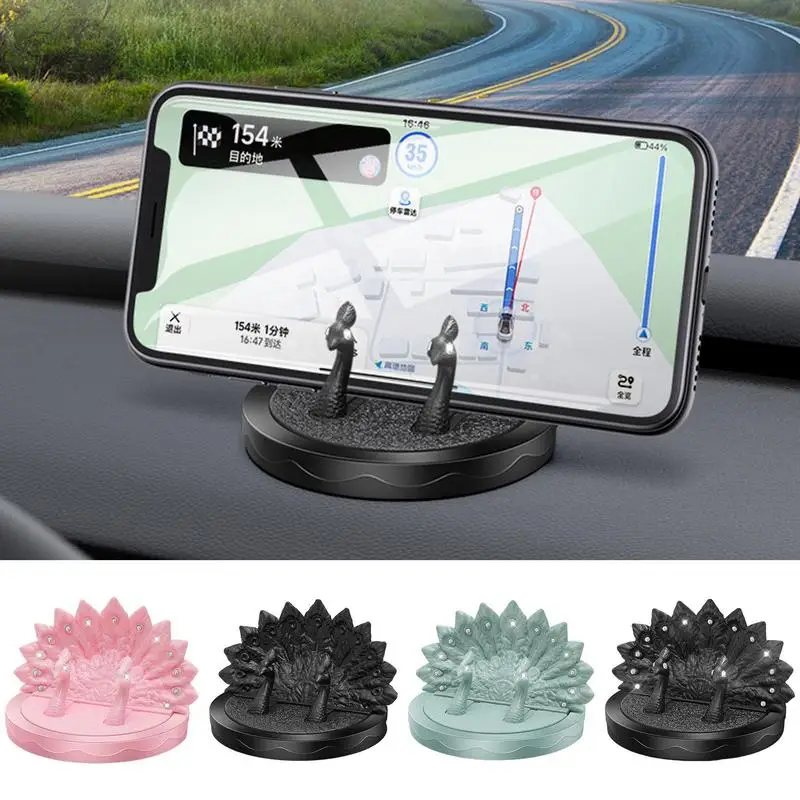 

360-Degree Rotatable Number Plate For Dashboard Air Vent Hook 2-IN-1 Handsfree Stand Phone Holder Non-Slip Parking Card Holder