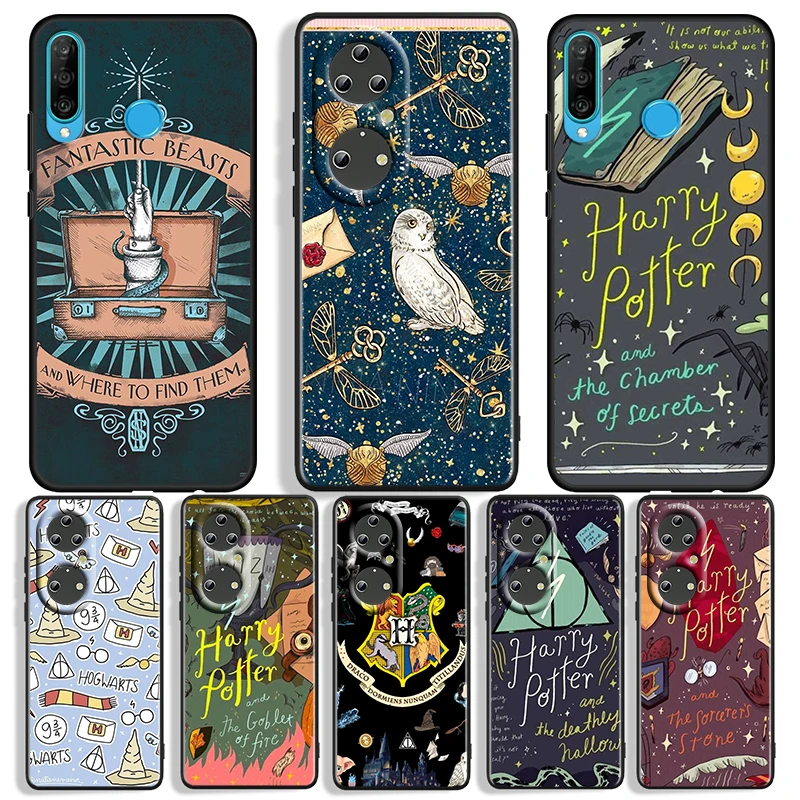 

Cool H-harrys For Huawei P50 P40 P30 P20 P10 Pro Lite P Smart Z 2021 2019 4G 5G Silicone Soft Black Phone Case