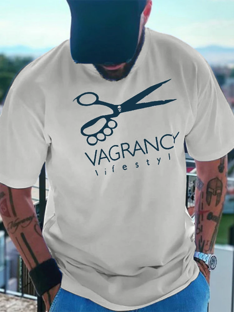 

2022 Summer New Fashion Pattern Print T-shirt Men Casual Short Sleeve Loose O-Neck Pullover Tops Mens Clothing Harajuku Tee Top