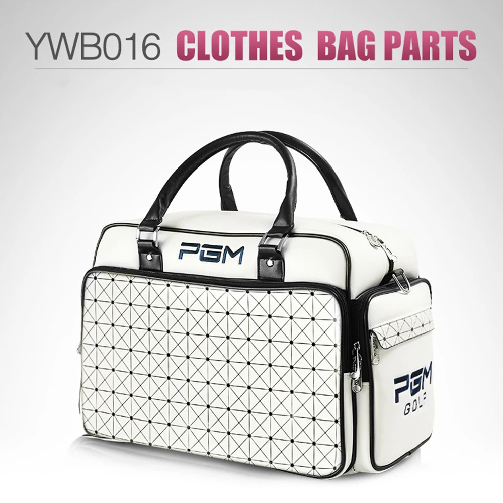 PGM Golf Fashion Clothing Bag Large Capacity Double Layer Waterproof PU Ball Bag Double Layer Sports Fitness Handbag Golf Suppli