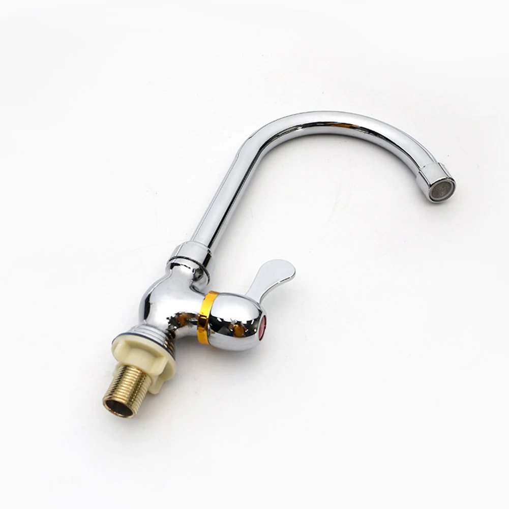 

Kitchen Faucet Single Cold Water Plastic Steel Water Tap Rotatable Vertical Faucet Kitchens Bars Bathrooms Toilets Accessories