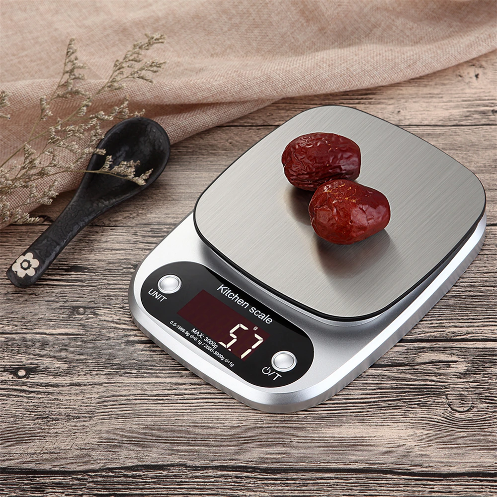 

5kg/0.1g 10kg/1g CD Electronic Kitchen Scales Household Balance Cooking Measure Tool Stainless Steel Digital Weighing Food scale