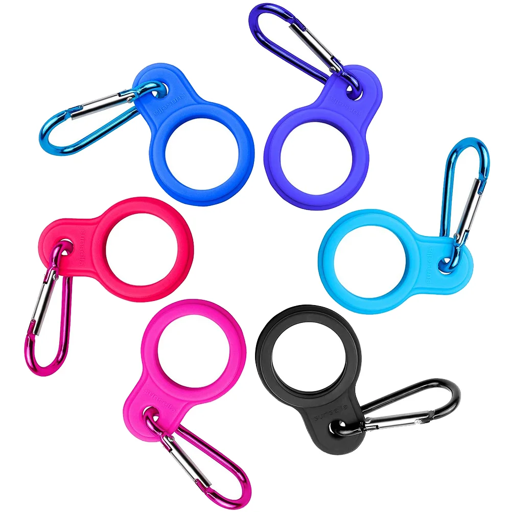 

6Pcs Elastic Silicone Bottle Hooks Reusable Kettle Carrying Clips (Random Color)