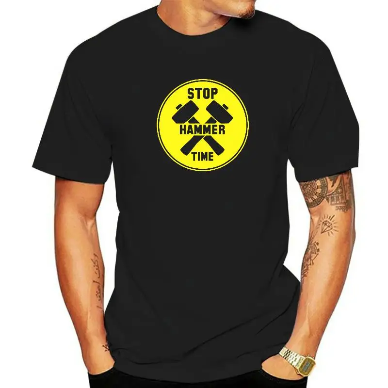 

Футболка STOP HAMMER TIME, унисекс, женская рубашка, Мужская футболка, дизайнерские Веселые хлопковые футболки для вечеринки для мужчин