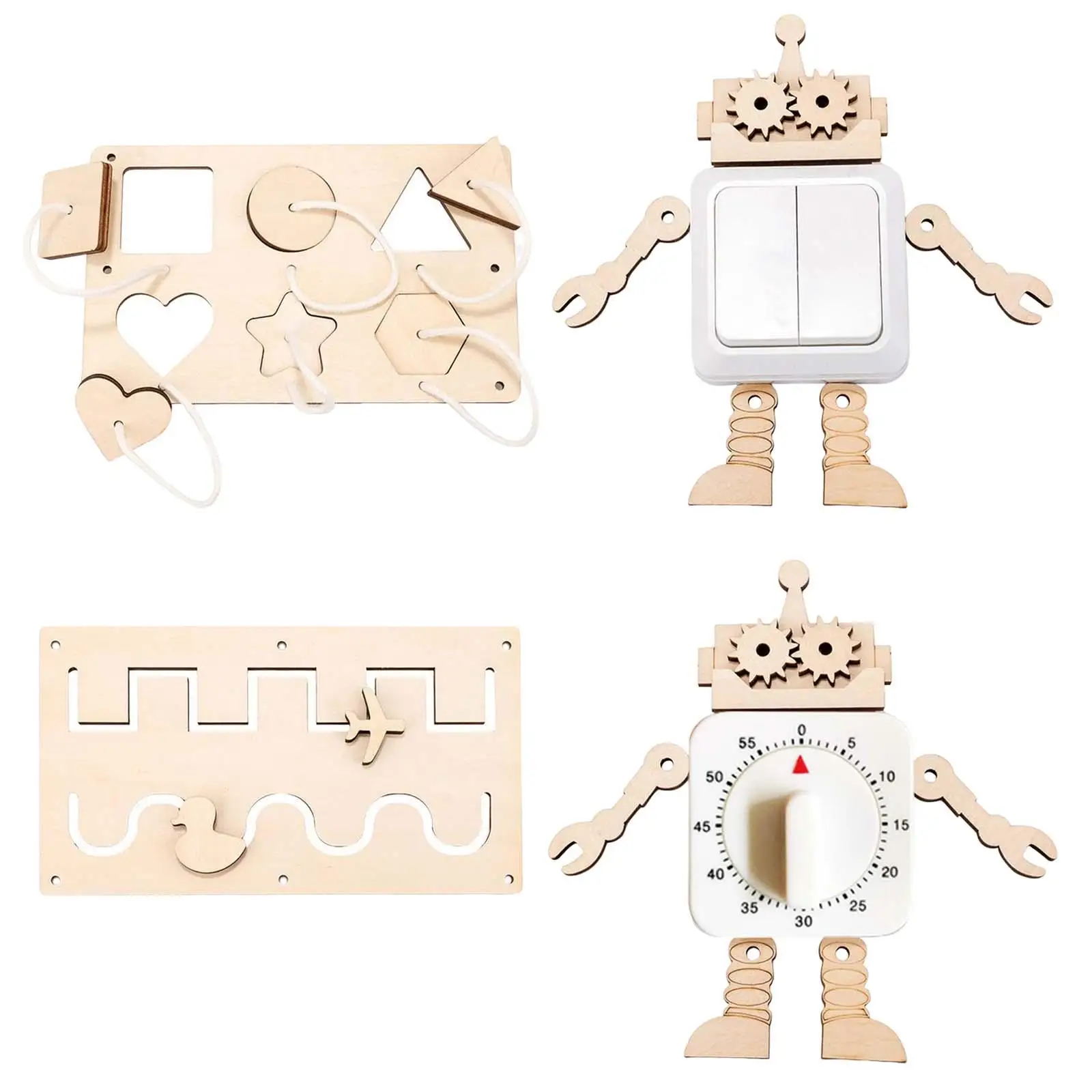 Детская занятая доска сделай сам аксессуары неокрашенный центр моторных навыков