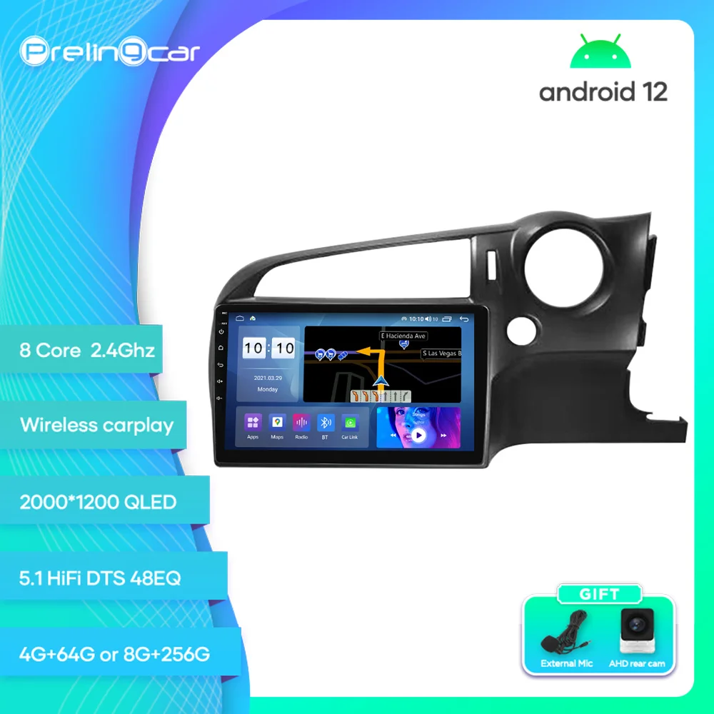 

Prelingcar For Honda Stream 2009-2013 Android 12 Car Monitor 8 256g Carplay RDS GPS Built 2din Radio DVD Player 5.1HIFI DST
