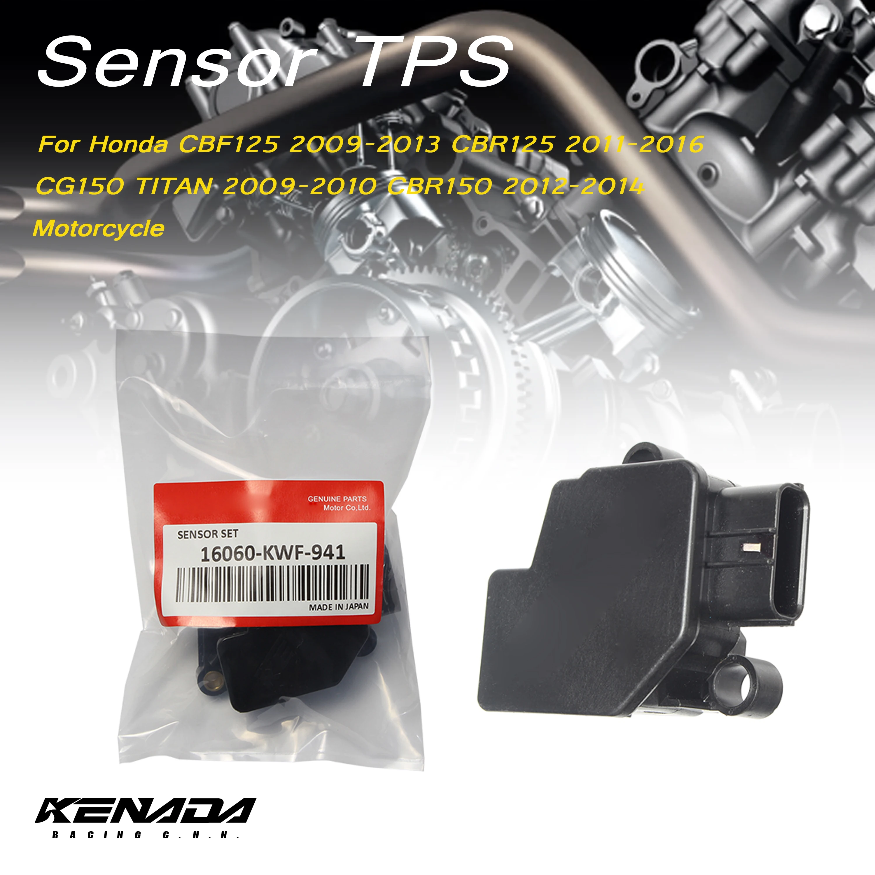 Набор датчиков дроссельной заслонки TPS 16060-kwf-941 для мотоцикла Honda CBF125 2009-2013 CBR125 2011-2016 CG150 TITAN CBR150 2012-2014