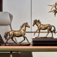 retro horse decoration resin animal shape lucky gift modern home living room desk decoration feng shui decoration gifts