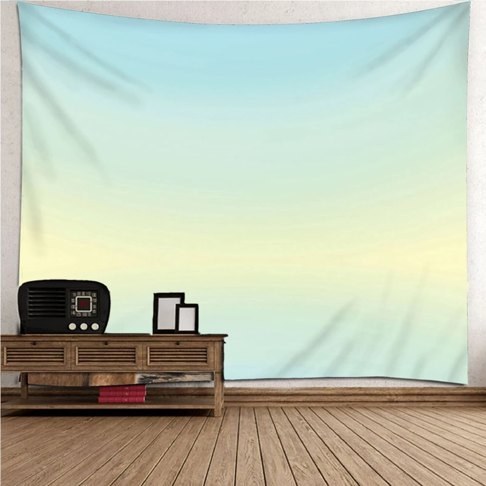 

Гобеленовое одеяло, гобелен большого размера, в стиле Триппи, мандала, хиппи, Минималистичная тема, желтого и синего цвета, настенный подвес...