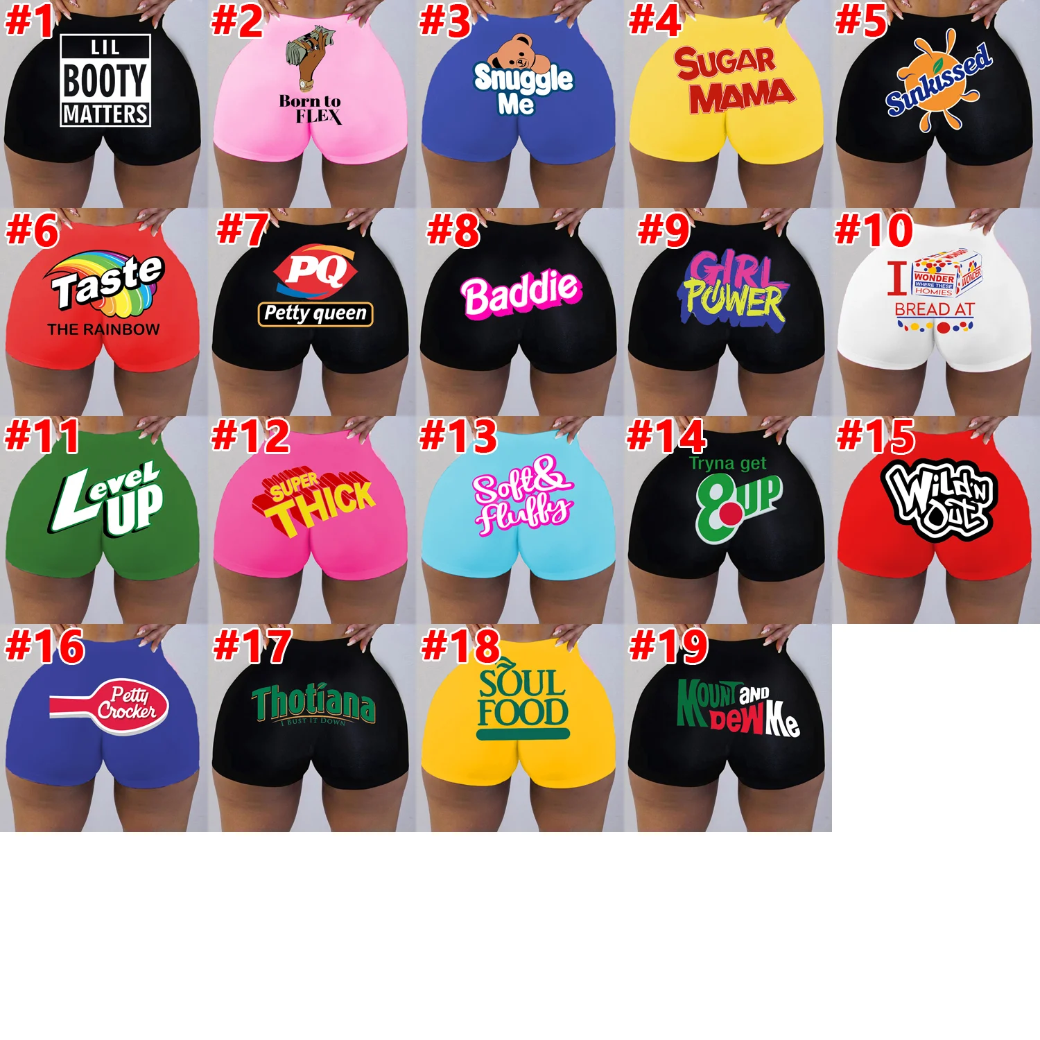 Womens Booty Shorts Gym High Waist Short Pant Summer Casual Stretch Bodycon Workout Yoga Shorts Wholesale