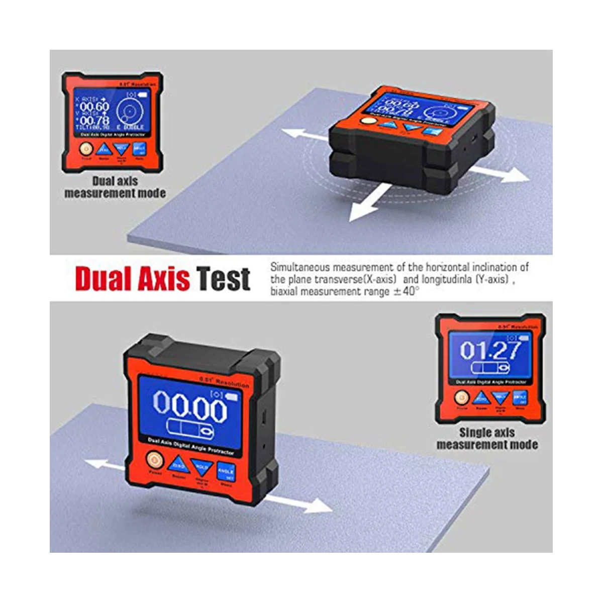 Цифровой угломер DXL360S гироскоп + Гравитация 2 в 1 транспортир с ЖК-дисплеем