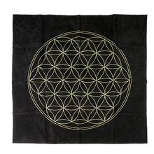 Flannel Flower of Life Tarot Tablecloth Popular Board Game Altar Angel Oracle Card Astrology Divination Pad Witchcraft Supplies (3)
