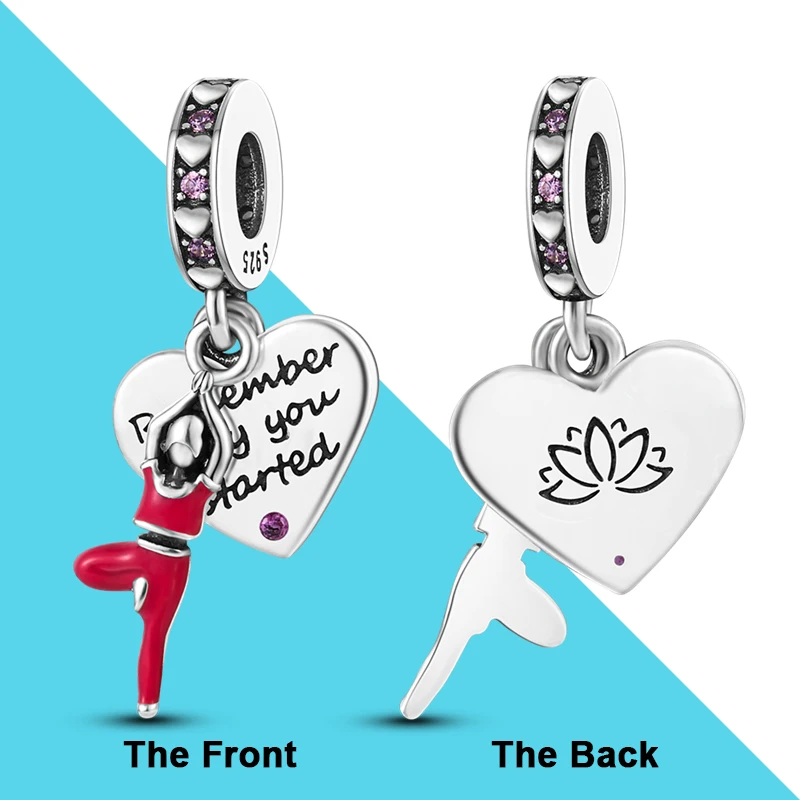 

2 в 1, подвеска для браслета Pandora в форме сердца