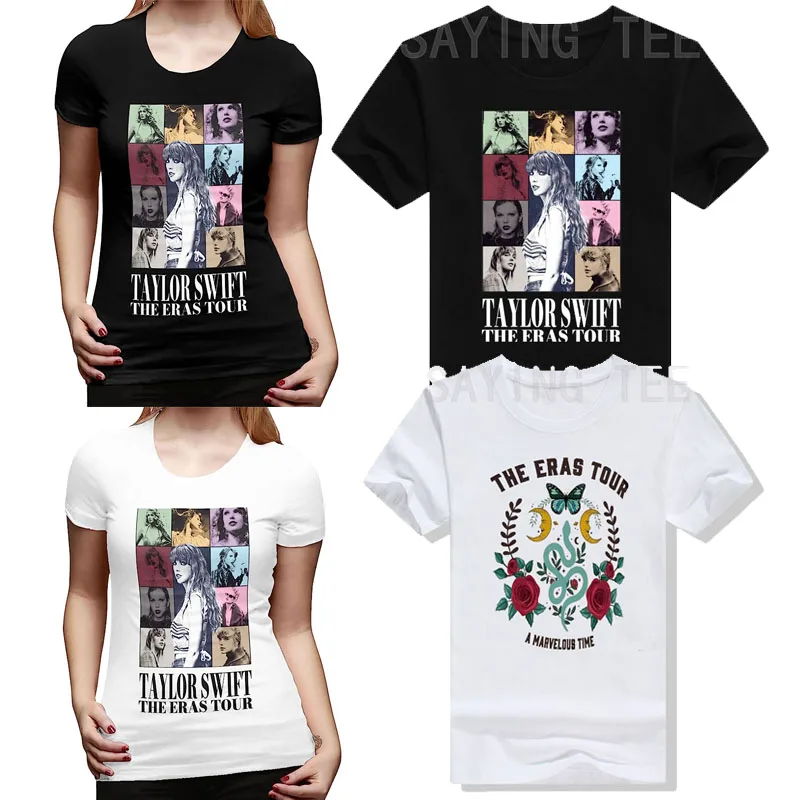 

Taylor ERAS Tour Swift Shirt, Short Sleeve T-Shirt for Men, Women, Gift for Fan Humor Funny Music Concert Graphic Tee Street Top