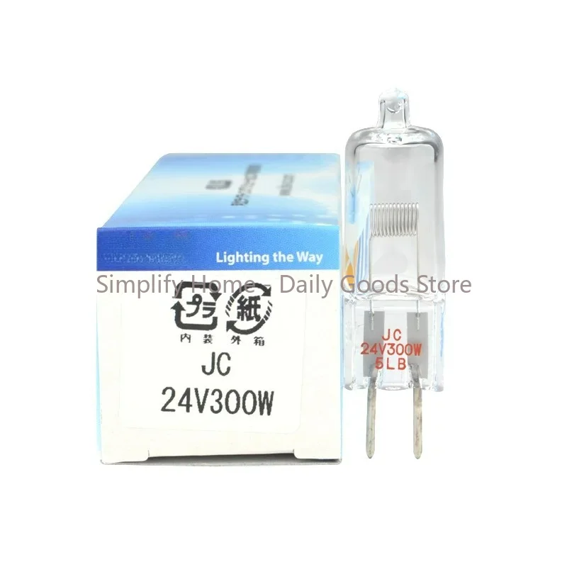 Фото Новая, неиспользованная галогенная лампа KLS JC 24V300W и EHA 100V500W для проекционного освещения на оптическом криволинейном проекторе PG №1