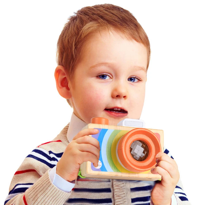 

Simulation Wooden Camera Toy Teaching Multi-prism Kaleidoscope Kids Baby Boy Pretend Play Education Toys Children Kids Gift