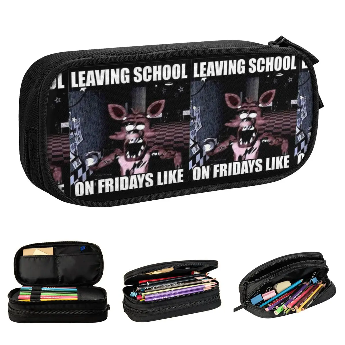 Пенал Roxanne Fnaf с игровым мемом модный футляр для ручек и карандашей детские