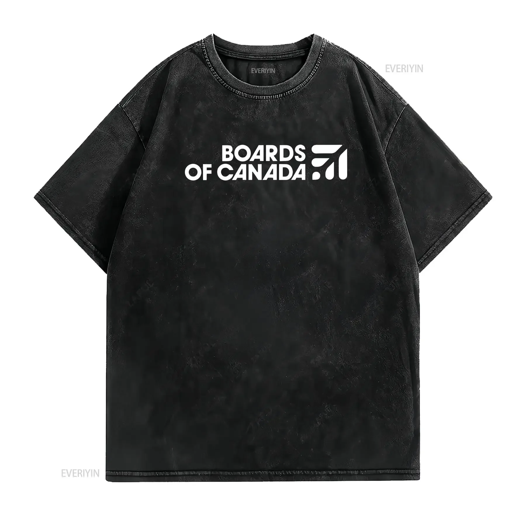 Фото Футболка Boards of Canada B O C в стиле электронной музыки от Warp Records, винтажная, с эффектом потертости, универсальная дизайнерская одежда, уличная одежда, унисекс №2
