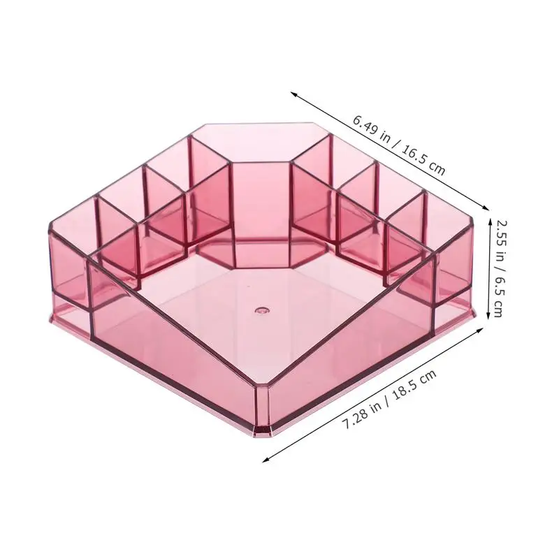 Прозрачный пластиковый настольный органайзер держатель для губной помады