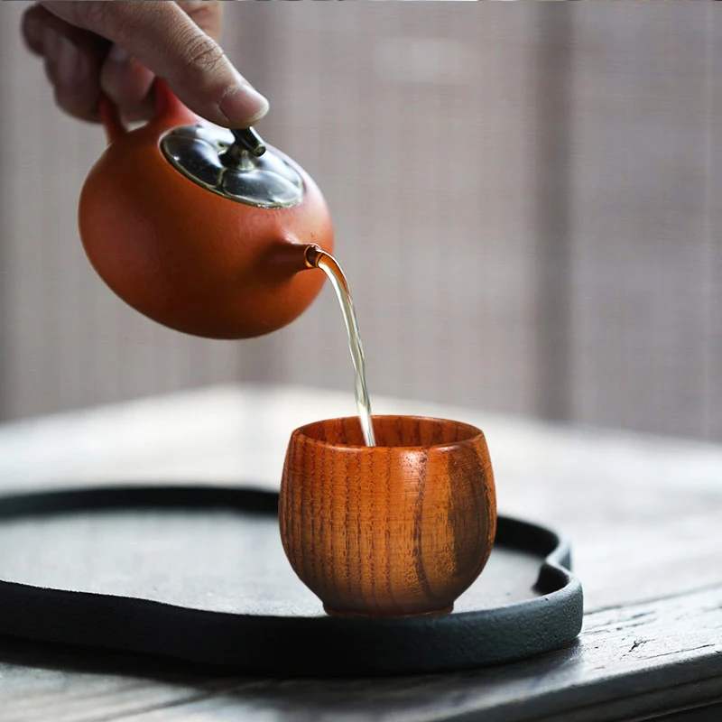 

Natural Jujube Wood Cup Handmade Natural Wooden Cup Mug Breakfast Milk Coffee Cup Kitchen Drinkware Accessories Diameter 4.5cm