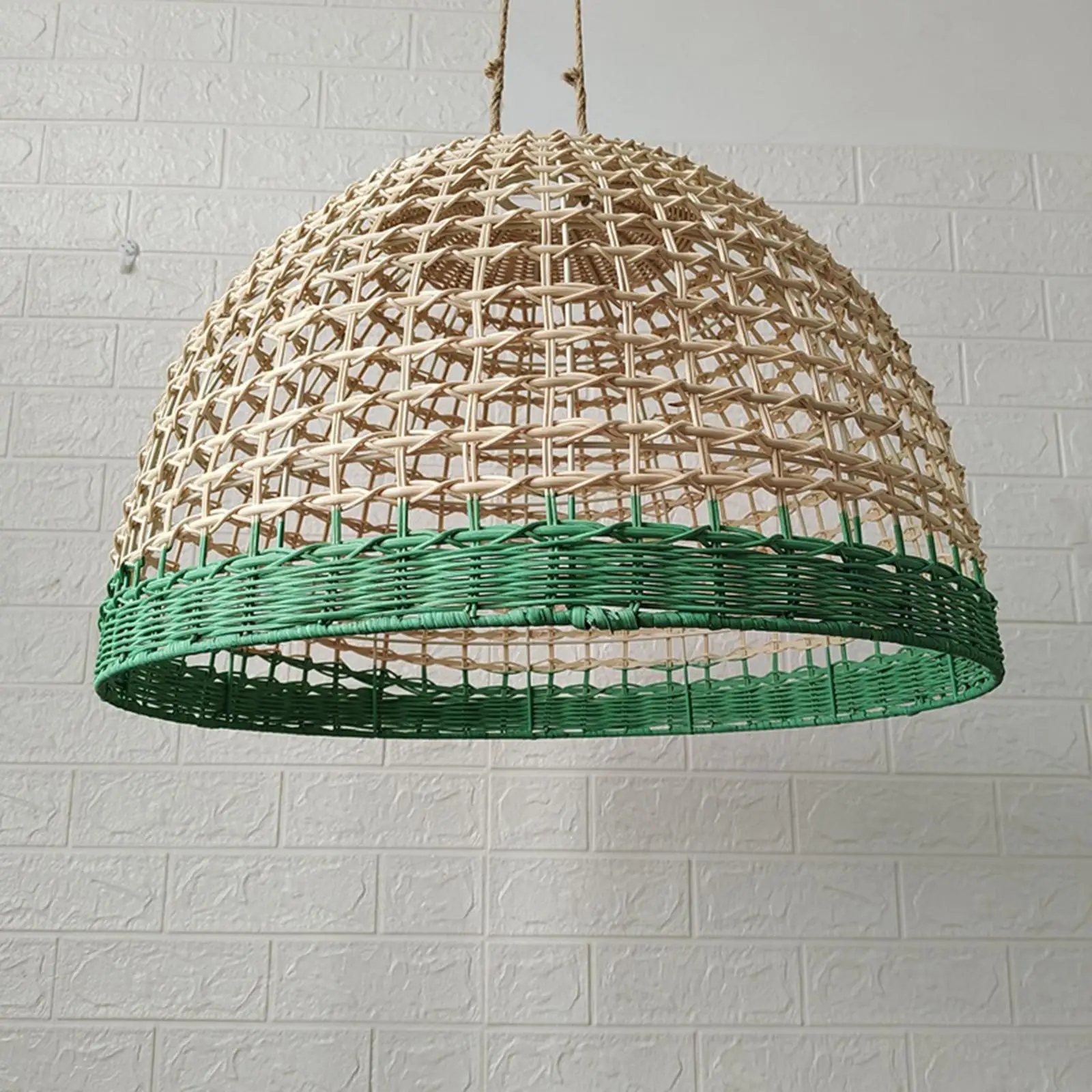 

Hanging Pendant Light Cover Reading Light Woven Lamp Shade Rattan Ceiling Lamp Cover for Bedside Bedroom Wedding Home