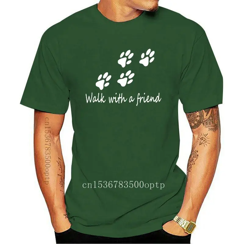 

Camiseta Unisex de paseo con un amigo para hombre y mujer, camisa de paseo para perros, accesorios para pasear perros, fresca, i