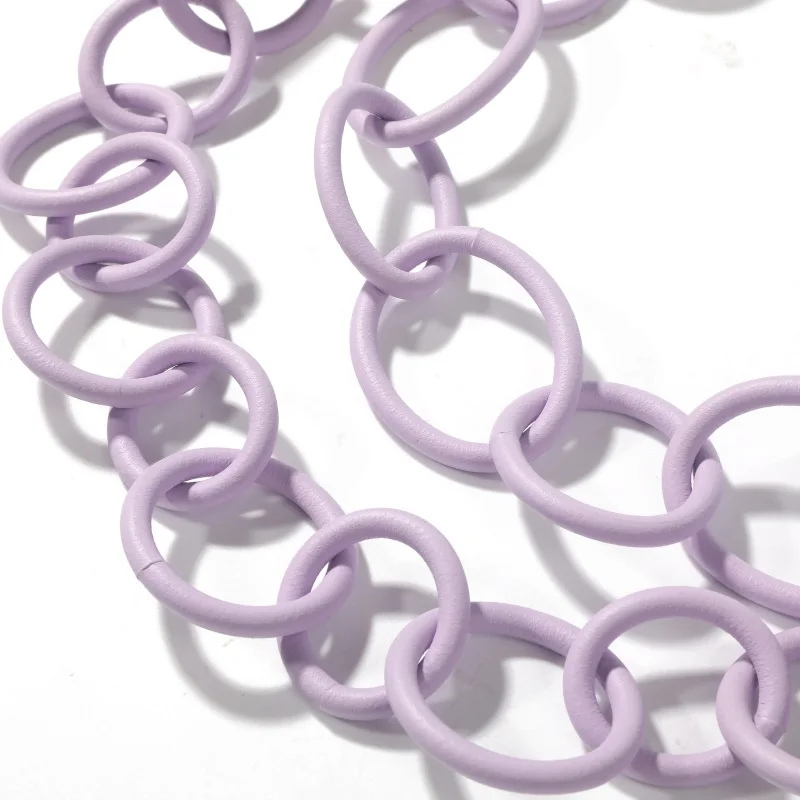 New Designer Handmade Women Necklaces Bohemia Style Sweater Chain Silicone Rubber Chains Necklaces Vintage Clothes Accessories