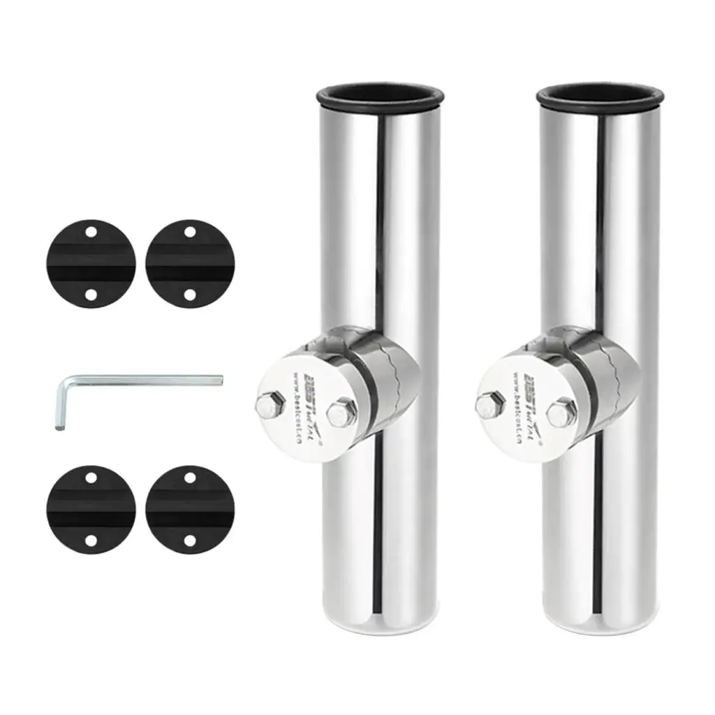 

Rail Mount stainless steel 316 fishing rod holder rack clamp on.7in.