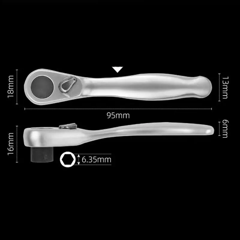 Мини-ключ С Храповым Механизмом 1/4 Щелчком 72 Зубца Быстроразъемный Ключ Torx