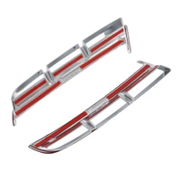 2pcs car chrome front fog light trims shell bumper air inlet cover for hyundai tucson 2022 lights shell exterior equippments