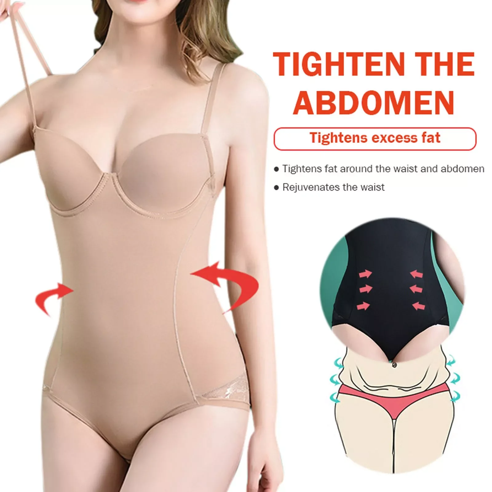 

Женское корректирующее боди с глубоким V-образным вырезом