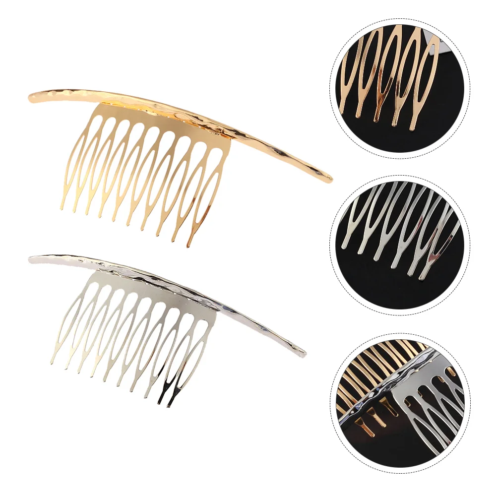 

Hair Side Combs Comb Wedding Hairpin Headdress Clips Alloy Fine Bun Teeth French Veil Bride Jewelrybridal Decorative Girls