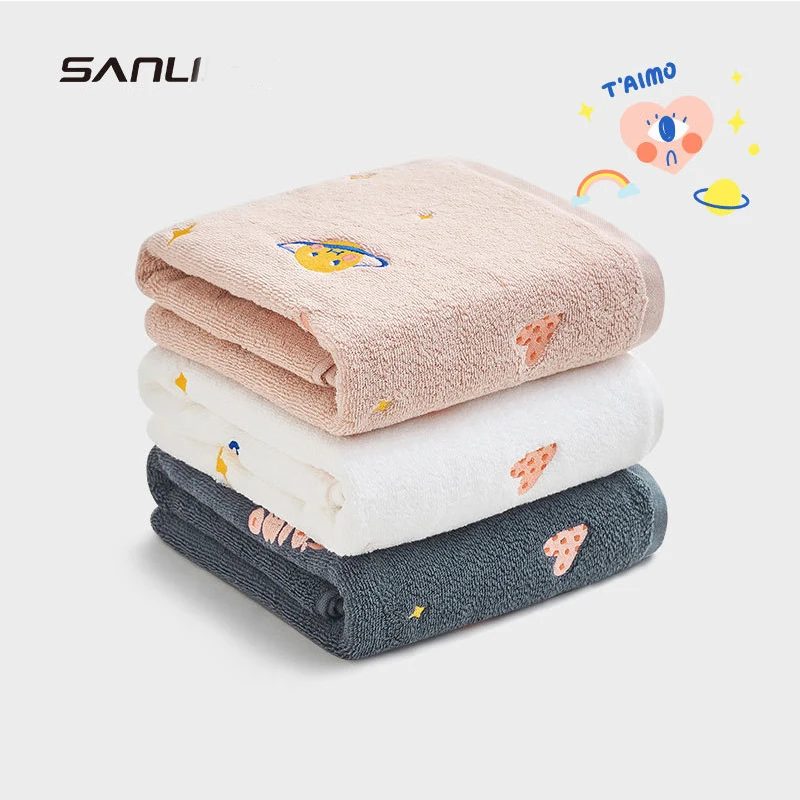 

Pure cotton fashion embroidery towel soft absorbent fast dry non - shedding high quality household luxury couples bath towel set