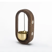 wood door bell pendant simple decoration pendant household creative door prompt copper bell aesthetic room decor