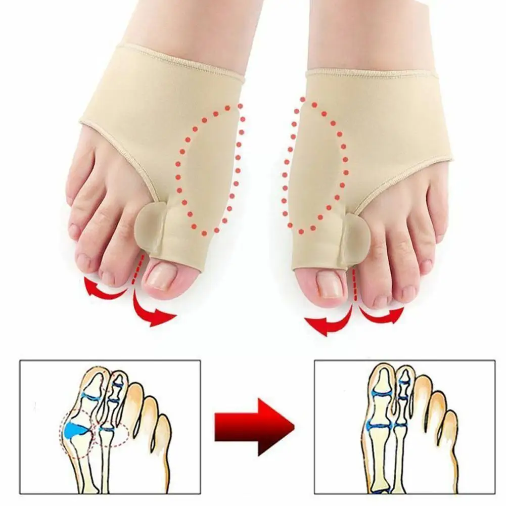 

1Pair Toe Separator Hallux Valgus Bunion Corrector Adjuster Thumb Feet Correction Sock Pedicure Orthotics Straightener Bone V1E6